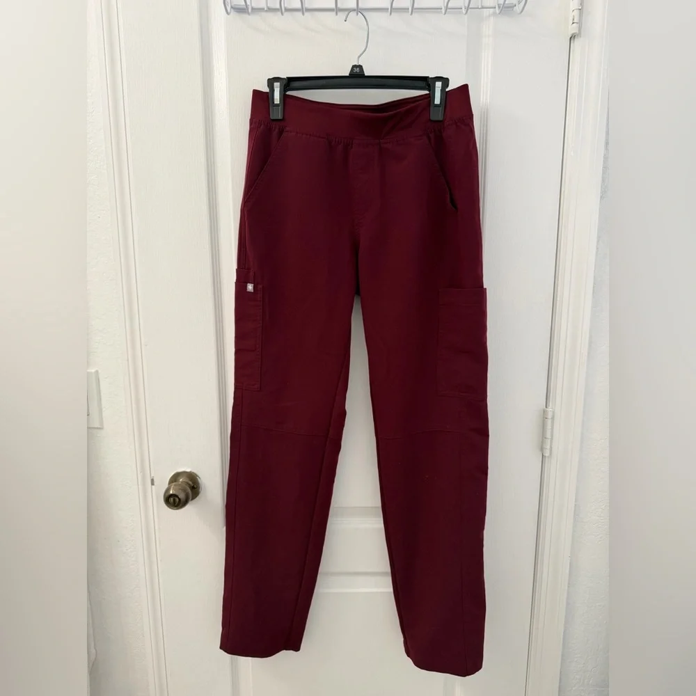 Figs Axim Scrub Men's Burgundy Pants (Size S)